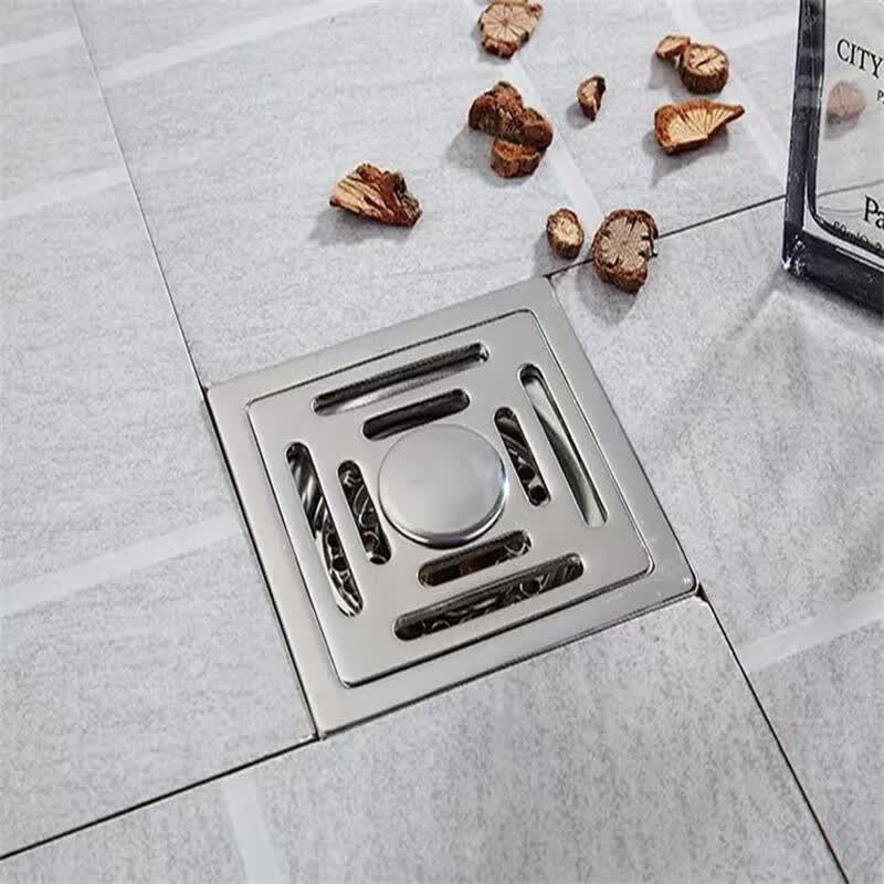 Stainless steel 6cm small side drain floor drain dual use kitchen bathroom balcony drain small side drain floor drain single use dual use 10cm by 10cm dual use washing machine floor drain