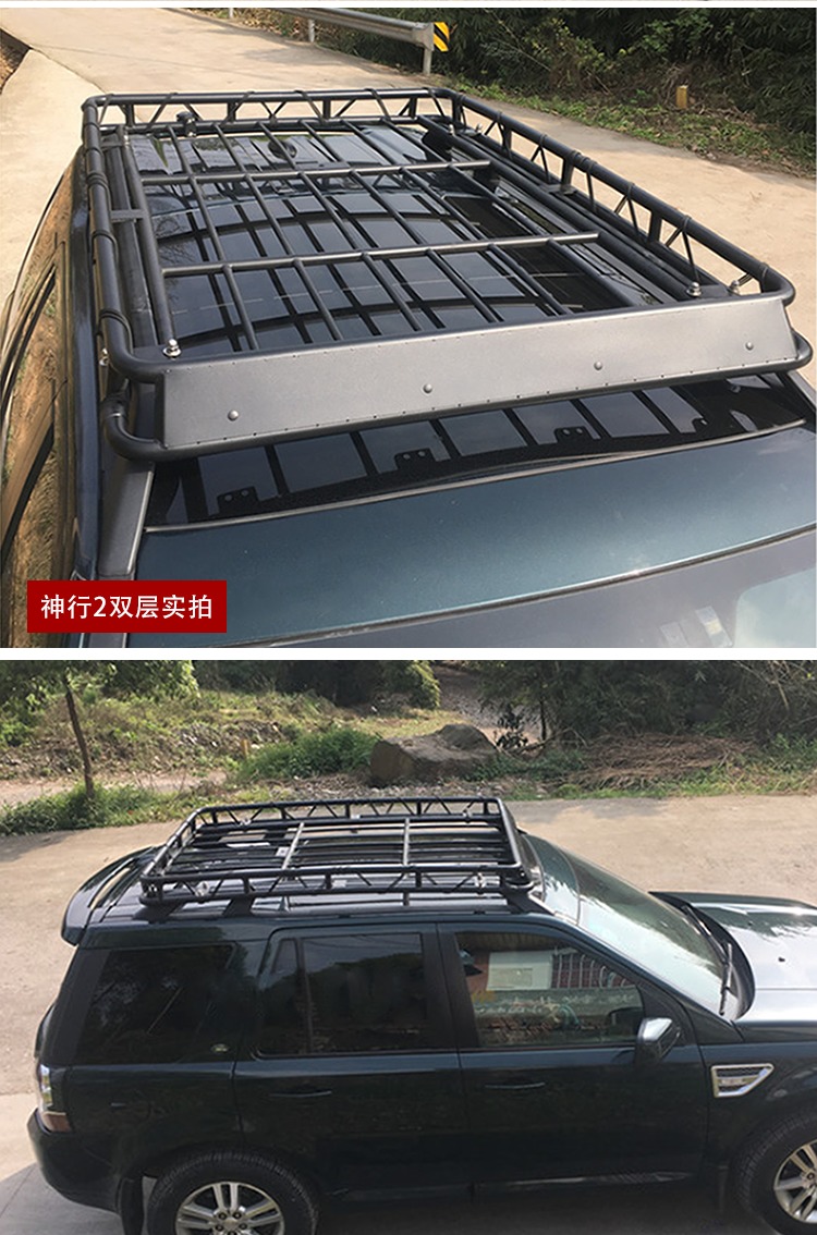 路虎发现3/4神行者2行李架车顶行李框侧帐车边天幕改装免横杠箱筐 2*3