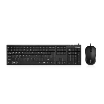 富勒L618键盘鼠标套装有线商务办公台式机笔记本电脑键鼠套装 黑色