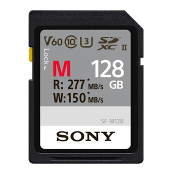 索尼（SONY）128GB SD存儲卡 SF-M128/T2 M係列 相機攝像機內存卡 U3 C10 V60 UHS-II讀速高達277MB/s