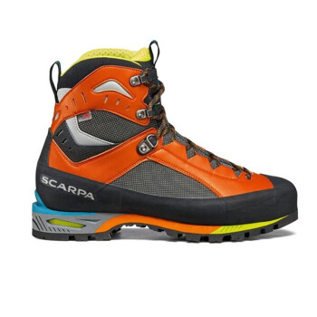Scarpa男鞋Charmoz HD系列登山靴 防水透气耐磨抓地男士户外登山鞋 鲨鱼/橙色  Shark/Orange 40码