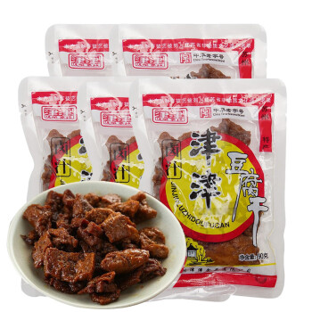 津津苏州特产 卤汁豆腐干原味450g（5袋）高蛋白素食卤味零食即食小吃