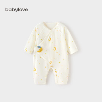 babylove新生儿连体衣春夏款婴儿衣服0-6个月初生儿宝宝哈衣爬服薄款春装