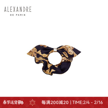 Alexandre De Paris新年禮物黃金年代發圈發飾頭飾TCHB-18T-A23 X黑色