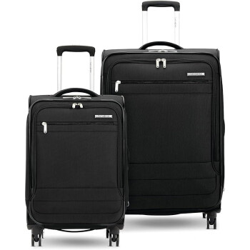 新秀丽（Samsonite）Aspire DLX软面可扩展行李箱包# 黑色 2-件套 (20/24)