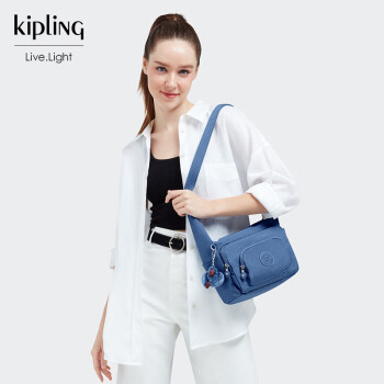 KIPLING女款轻便帆布包2024春季休闲单肩包斜挎包|ERICA S