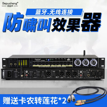 depusheng REV3800前级效果器防啸叫KTV舞台家用卡拉OK混响音频处理模拟均衡K歌智能