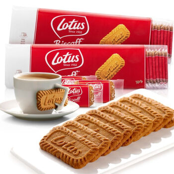 食芳溢【整箱批发】Lotus和情缤咖时焦糖饼干比利时进口咖啡酥性饼干 312.5g*6包【整箱独立包装】