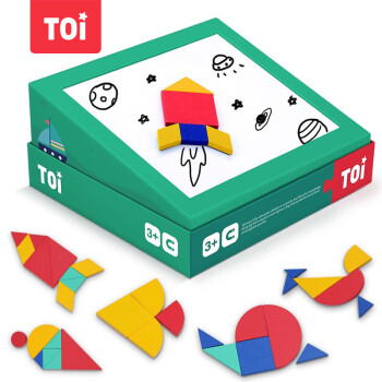 TOI几何形状进阶磁性拼图拼板画板七巧板儿童玩具3-4-5-6岁宝宝男孩玩具女孩生日礼物 几何形状进阶拼图