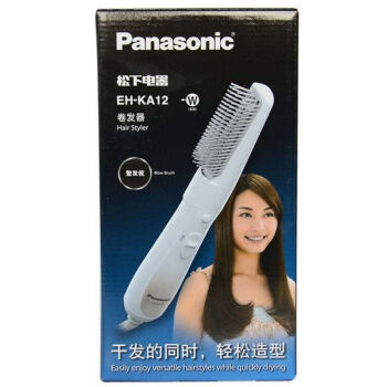 松下（Panasonic）松下美发器直卷两用卷发器EH-KA12 吹风造型美发梳电卷发棒 KA12外包装磨损