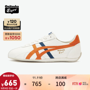 Onitsuka Tiger鬼塚虎 舒适复古男女鞋运动休闲鞋 RUNSPARK 1183B698 白色/橘色 40.5