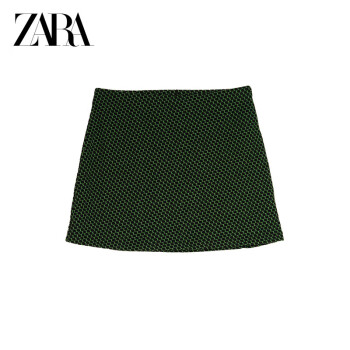 ZARA女裝女士短裙 秋冬女裝新款裙子 綠色花紋/5039365031 XS-S