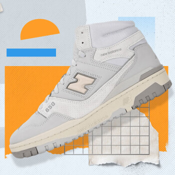 NewBalance男鞋女鞋 2024春季新款NB复古运动鞋减震防滑高帮板鞋 BB650RGG-D 36(内长22cm)