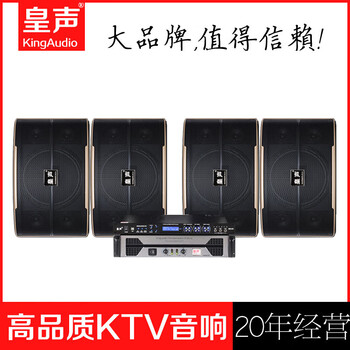 皇声音响（HUANG SHENG）皇声KingAudio/KT10B一拖四 20-50平方KTV音响专业卡拉OK音箱套装 皇声KT10B一拖四音响套装（适用2
