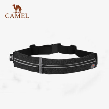 骆驼（CAMEL）跑步手机腰包男女多功能运动腰带健身户外装备迷你隐形手机袋 A9S3H3101 黑色