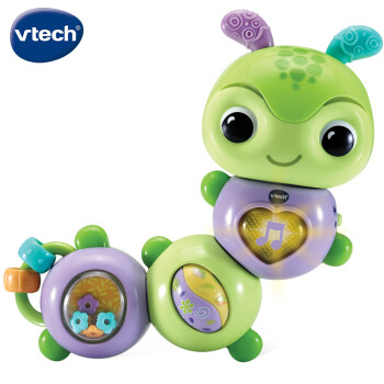 偉易達（Vtech）嬰幼兒手搖鈴玩具3月-1歲 探索毛毛蟲 寶寶安撫牙膠可啃咬 音樂早教 新生兒禮盒周歲禮物 