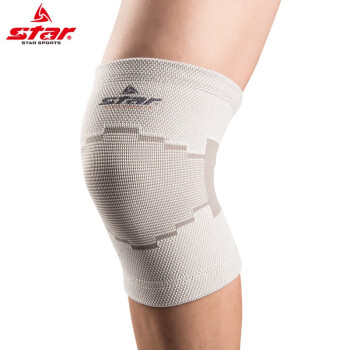 世达（star）运动护膝男女跑步健身膝部护具登山篮球运动防护护腿XD310W 灰色（单只装） 均码