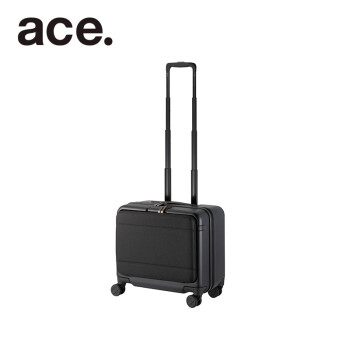 ace./CombiCruiserTR日本ACE行李箱旅行箱登机箱前开盖机长箱 黑色-05151 18英寸-登机箱-前开盖