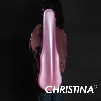 克莉丝蒂娜（Christina）新款小提琴琴盒 粉色带提手小提琴盒子  4/4尺寸 粉色 4/4