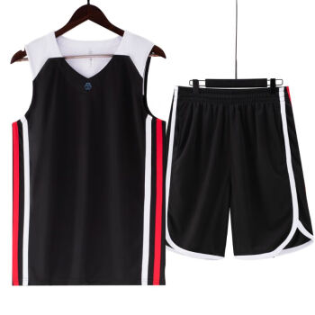 诚品（CENPIN）高档夏季透气运动套装男款篮球服宽松潮流无袖背心跑步健身服 黑色 L