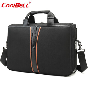 COOLBELL手提电脑包防震15.6英寸16寸16.1游戏笔记本包男士商务单肩斜挎包 黑色 15.6/16/16.1英寸
