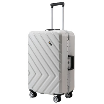 淩秀（president）拉杆箱行李箱旅行箱托運箱鋁框箱子結實耐用時尚款防刮學生大容量 白色 26英寸 (托運箱)