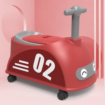 贝氏婴童夏季新款儿童卡通小汽车马桶 防溅阻滑卫生宝宝坐便器 红色-PU软垫款