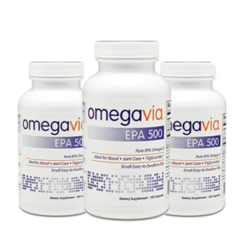 【现货速发】OmegaVia美国99％高度EPA深海鱼油软胶囊120粒 1瓶
