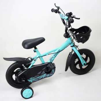 小龍哈彼兒童自行車12寸3到6歲新款兒童自行車帶輔助輪 小龍哈彼 淺藍色 12寸