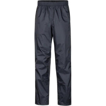土拨鼠（Marmot）户外休闲裤男子PreCip Eco徒步旅行耐磨舒适防风雨冲锋裤 Black S/Reg
