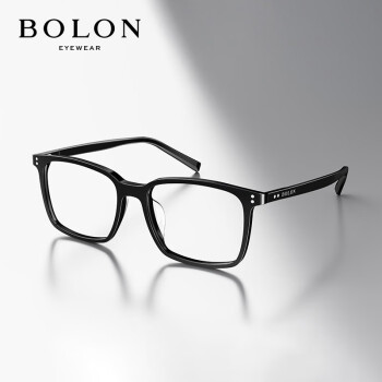 暴龙（BOLON）近视眼镜框光学镜板材框男女款眼镜架BJ3088 B10-黑色 框+PROSUN防蓝光1.60(600度内)