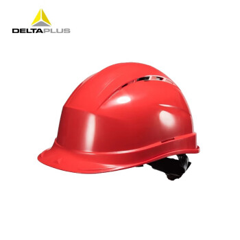 代尔塔 通风款石英4型 含透气窗工地安全帽 安全头盔防砸吸汗 102009 红色 通风款