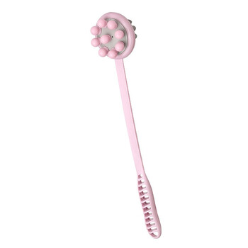 雅轩斋 塑料按摩锤敲打锤子拍打棒经络养生圆形按摩棒腿部按摩器敲背捶背器 紫粉色