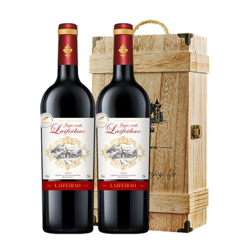 莱菲堡（LFFO）【礼盒装】法国进口红酒金爵城堡干红葡萄酒750ml*2瓶礼盒装红酒 2瓶礼盒装