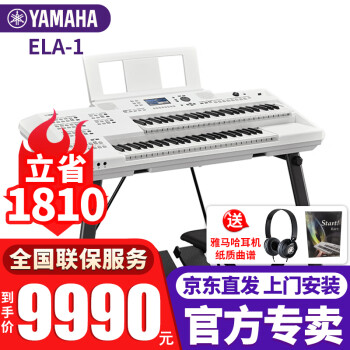 雅马哈（YAMAHA）双排键电子琴ELA-1成人儿童专业演奏家用电子管风琴教学电子键盘 ELA-1+【全套配件】