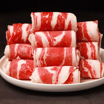 戈壁滩羊肉片 羊肉火锅食材新鲜正宗香醇肥羊卷200g 肥牛卷500*2盒