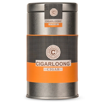 CIGARLOONG茄龙雪茄火柴盒无磷加长火柴防潮火柴底部点燃礼盒包装 浅灰色 50支