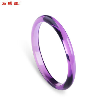 石头记合成紫晶手镯水晶紫水晶手环 大号内径约58-60mm