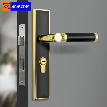 摩登五金（MODERN)  门锁卧室房门锁室内木门锁通用型 ME-A84-221(M)2D/RG 黑金色
