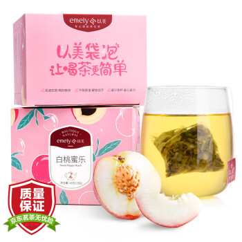 以美 养生茶 花果茶白桃乌龙茶40g 水蜜桃乌龙花茶 果粒袋泡茶花果茶