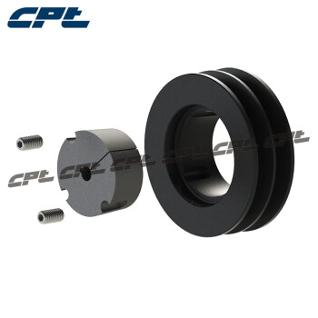 CPT欧标锥套皮带轮SPB140-02 适配2012锥套双槽皮带轮b型三角带轮 （皮带轮+锥套）内径24mm