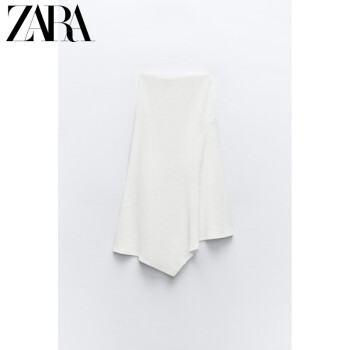 ZARA24夏季新品 女装 不对称质感裙子 3644004 250 白色 S (165/66A)