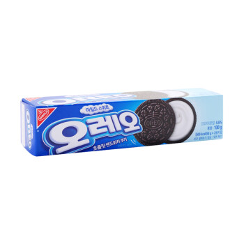 奥利奥（Oreo）奶油夹心巧克力曲奇饼干 韩国进口 早餐办公室休闲零食 奶油味 100g