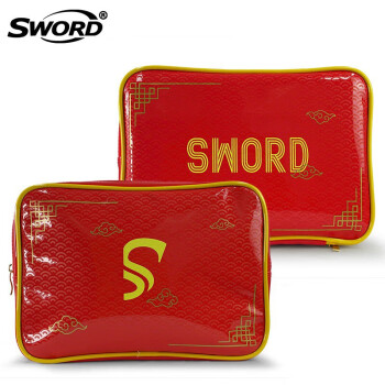 世奥得（SWORD）新款防泼水大容量双层2支装乒乓球拍包多功能拍套 红色