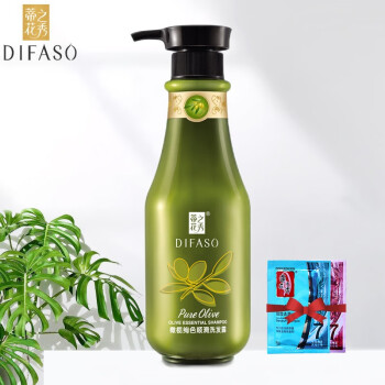 蒂花之秀（DIFASO）男女通用洗发水橄榄柔顺保湿修护洗发露洗头膏 绚色顺滑 520G