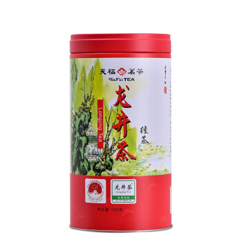 天福茗茶 绿茶龙井茶 明前龙井茶2024年春茶 100g罐装