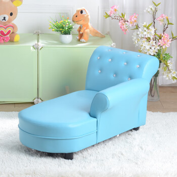 dgbaobei儿童沙发可爱小沙发粉红宝宝小沙发迷你贵妃沙发椅小躺椅幼教用品 天蓝色贵妃躺椅