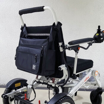 轮椅专用包 电动手动轮椅专用后挂包包购物袋威之群背包吉芮代步 黑色