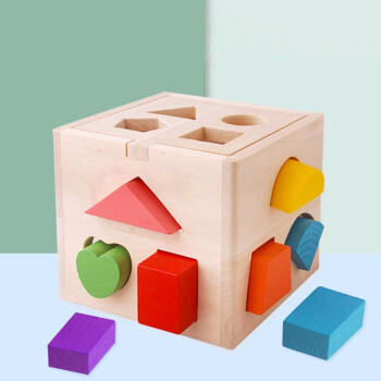 TaTanice形状配对盒玩具积木早教启智幼儿童益智玩具智立方多功能几何玩具1-3岁儿童生日礼物
