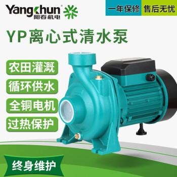 阳春（YANGCHUN）大流量离心泵 单三相农用抽水机 农田灌溉 清水循环泵 管道泵 YP2-80(220V2寸)